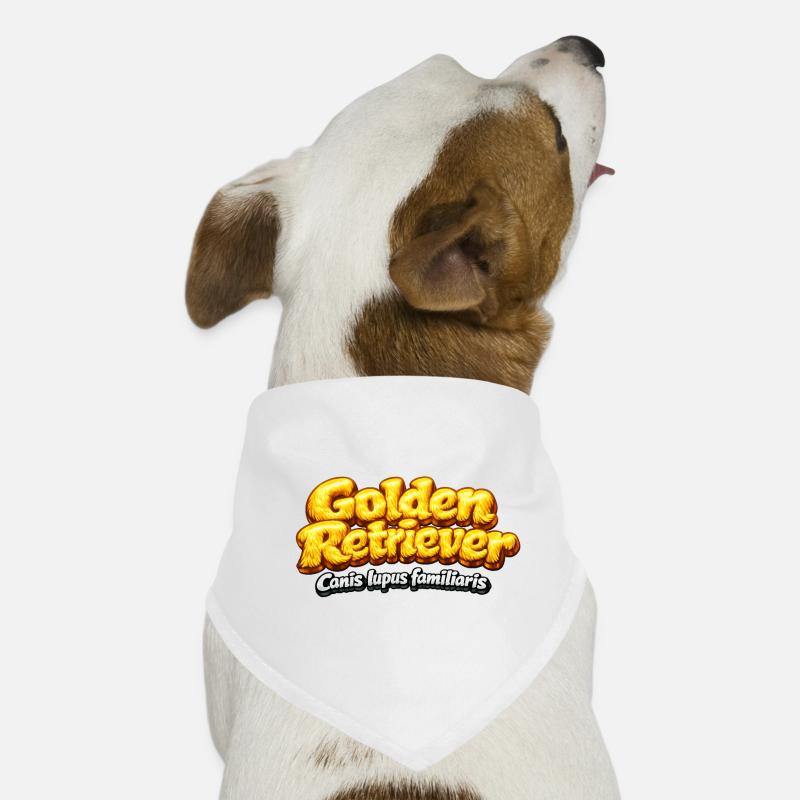 Golden Retriever - design typographique Bandana pour chien