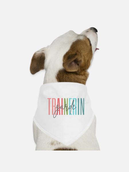 Trainerin Garde Gardetrainerin Geschenk - Hunde-Bandana - Weiß - Vorne