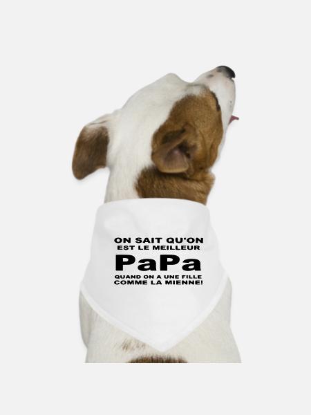 Meilleur papa - Bandana pour chien - blanc