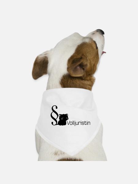 Jura Katze Volljuristin - Hunde-Bandana - Weiß - Vorne