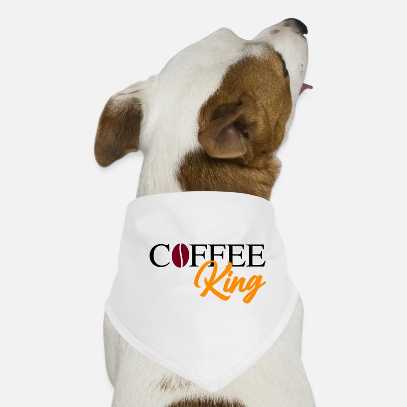 Coffee King with bean Dog Bandana