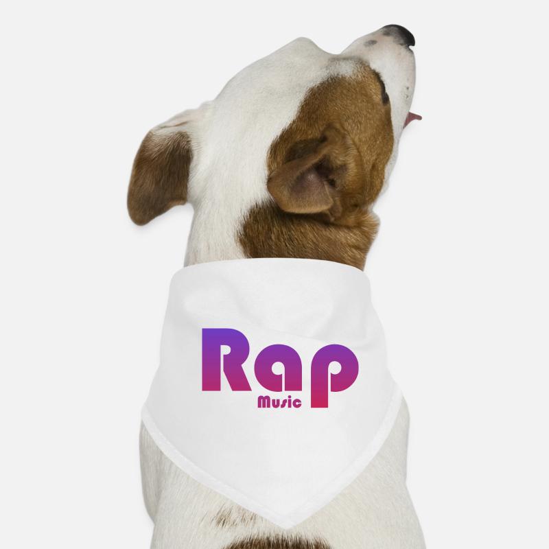 Vibrant Text Design Rap Music Dog Bandana