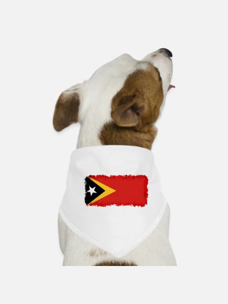 Don pour le Timor-Leste - Bandana pour chien - blanc - Devant