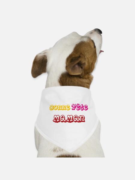 Happy Mother's Day - Mother's Day - Dog Bandana - white - Front