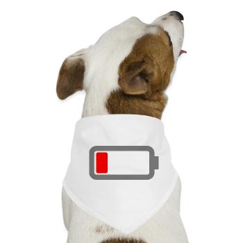 Batterie leer - Hunde-Bandana - Weiß - Vorne