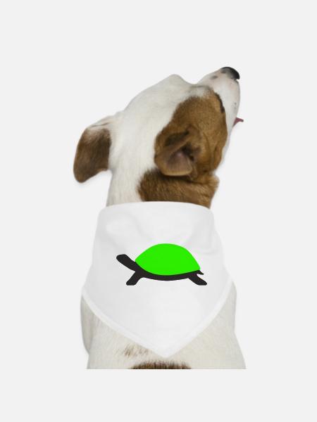 Gezeichnete Schildkröte  - Hunde-Bandana - Weiß - Vorne