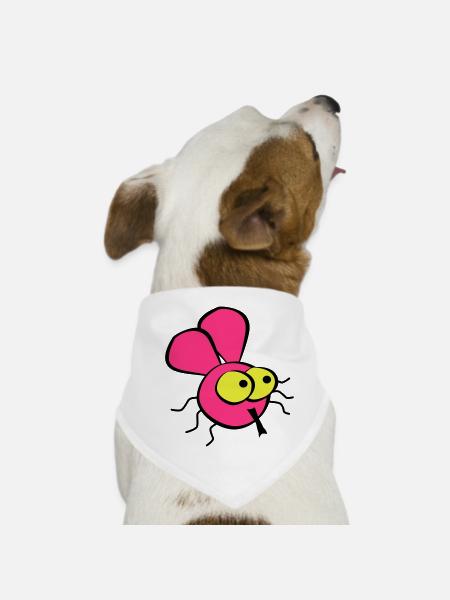 Fliege - Hunde-Bandana - Weiß - Vorne