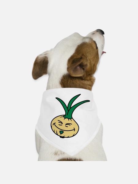 Funny Onion - Hunde-Bandana - Weiß - Vorne