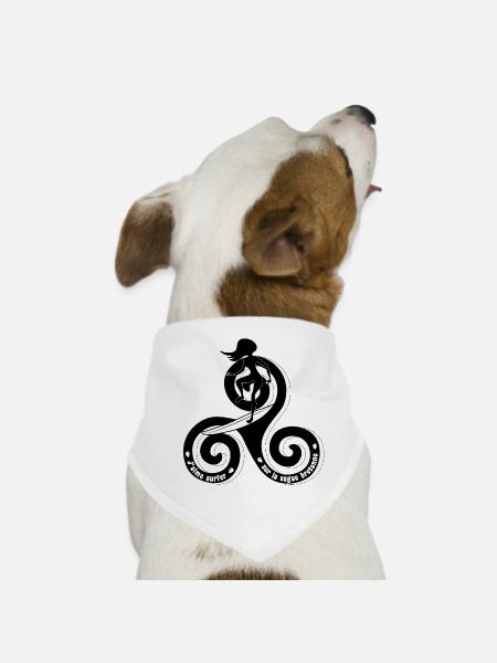 Surfing the wave of Brittany (women's version) - Dog Bandana - white