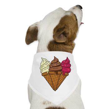 Softeis - Hunde-Bandana - Weiß - Vorne