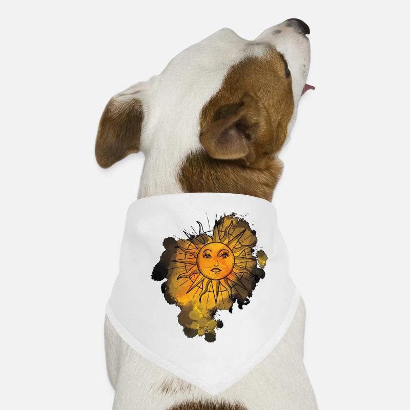 Dark Sun - Hunde-Bandana - Weiß