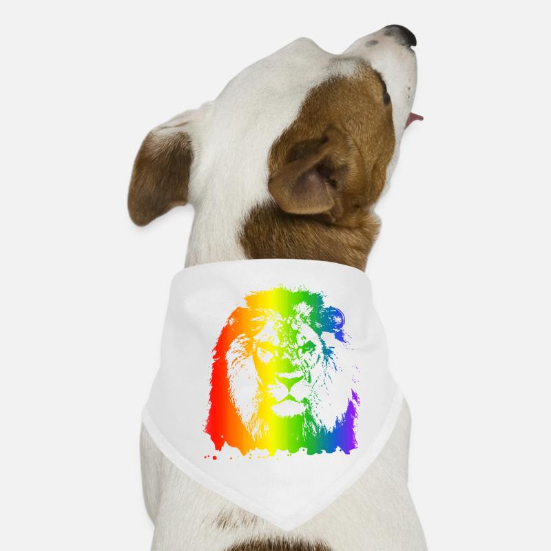 Lion Rainbow Animal Face coloré comme un chat Bandana pour chien