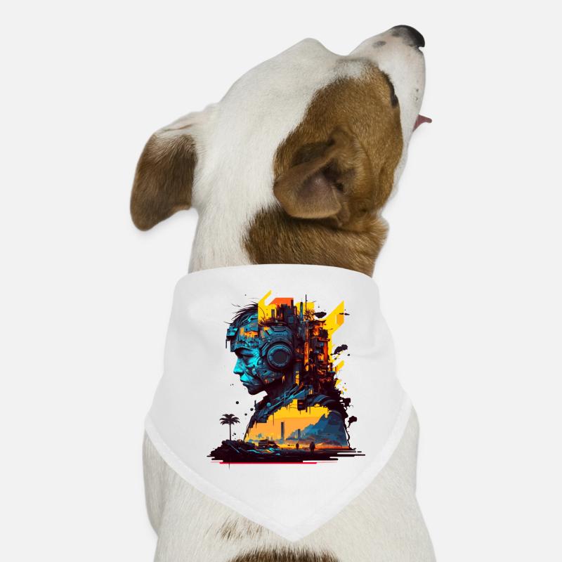 Cyborg du futur pour les nerds absolus et les geeks Bandana pour chien