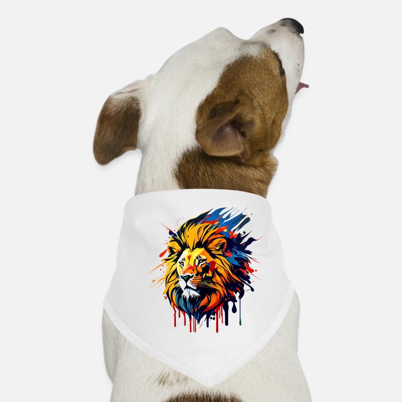 Lion's head with mane, colored Dog Bandana