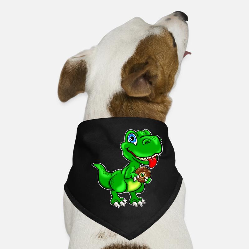 Dinosaur with donut Dog Bandana