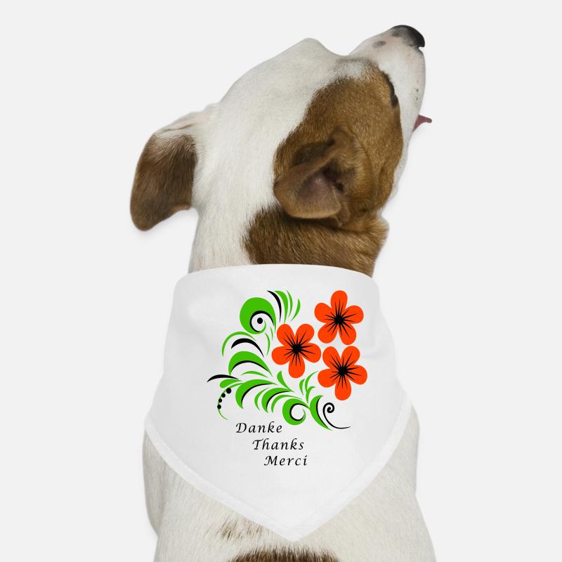Danke Thanks Merci Hunde-Bandana