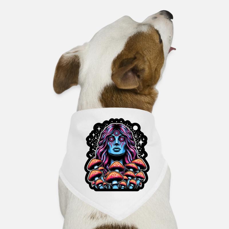 Oracle Champignon Psychédélique Bandana pour chien