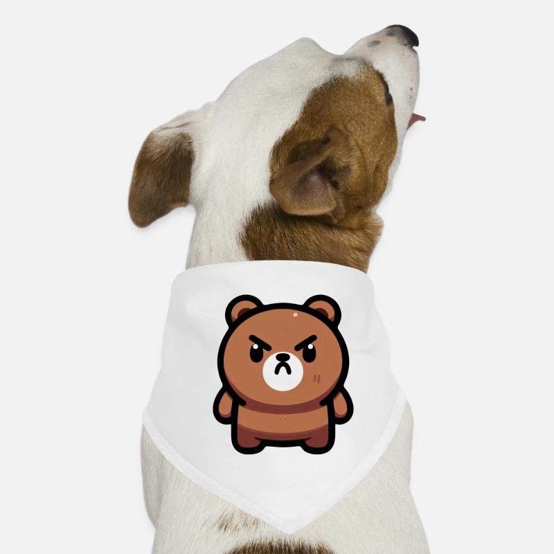 Art féroce de l’ours brun Bandana pour chien