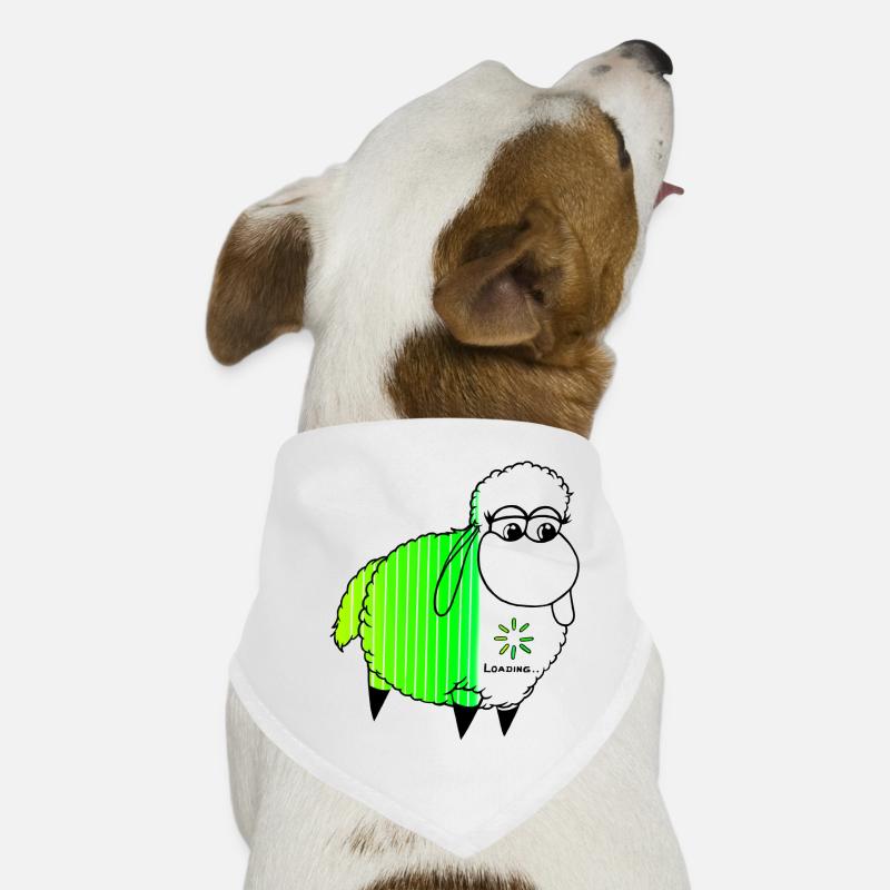 Wolly Sheepling Ladebalken-Schaf Gaming - Hunde-Bandana - Weiß