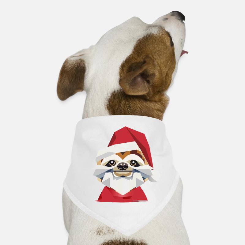 Merry Christmas sloth in modern design Dog Bandana