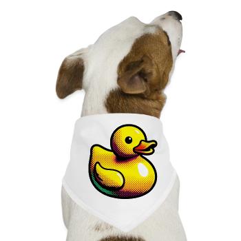 Ente Ente Ente Ente Ente - Hunde-Bandana - Weiß - Vorne