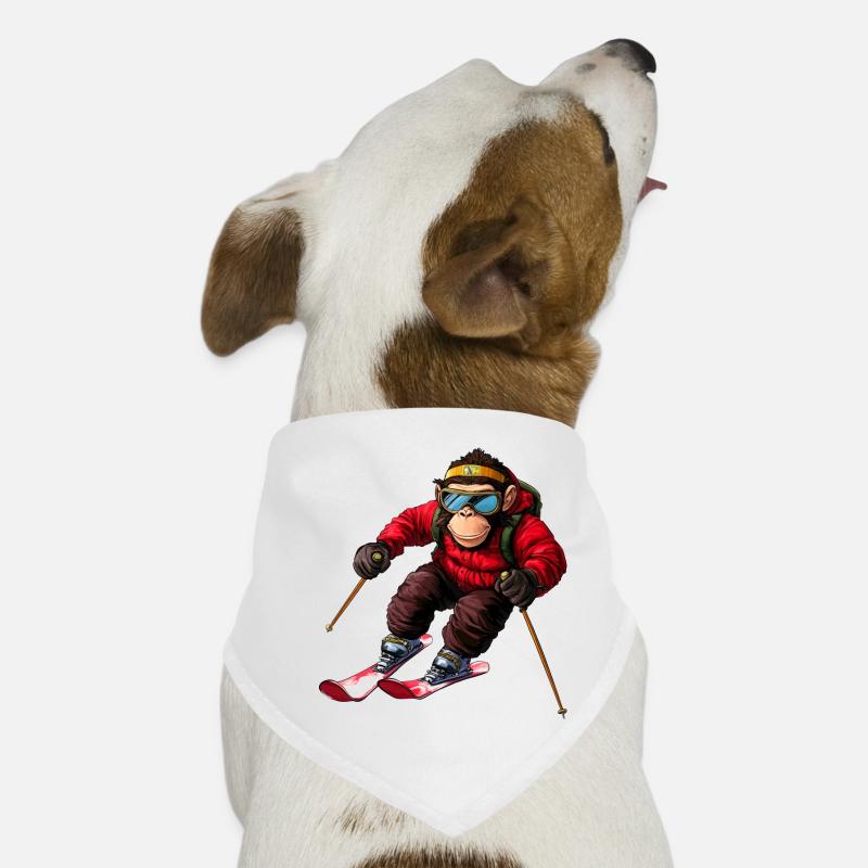 Ski Monkey Dog Bandana