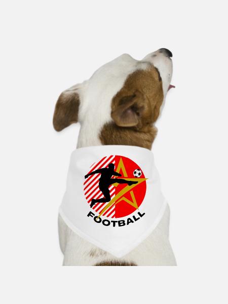 Football - Dog Bandana - white - Front
