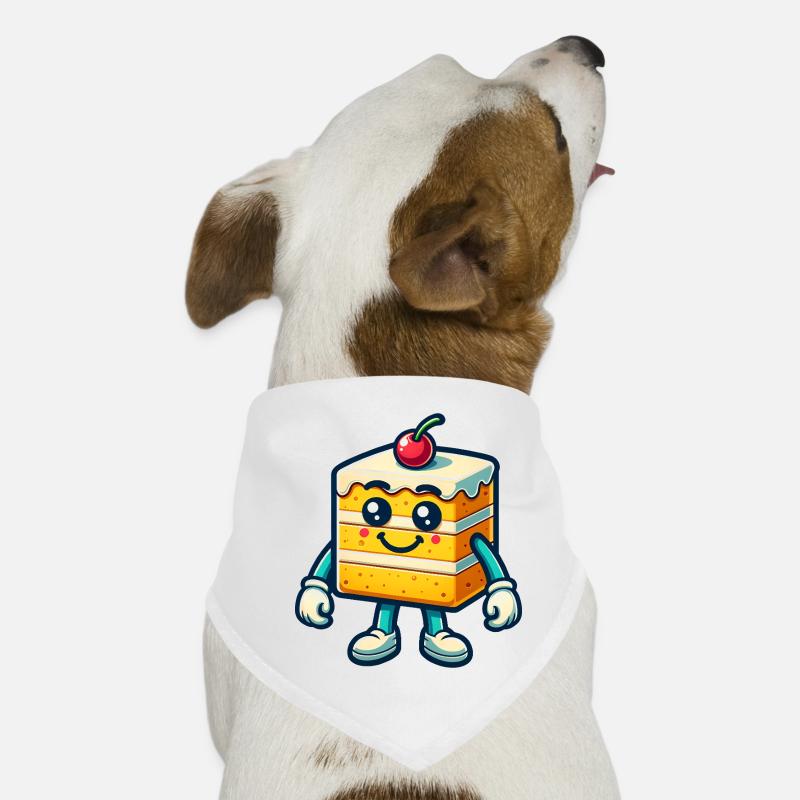 Gâteau joyeux - Bandana pour chien - blanc