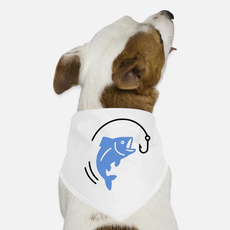 Pêche au poisson sur hameçon logo Bandana pour chien