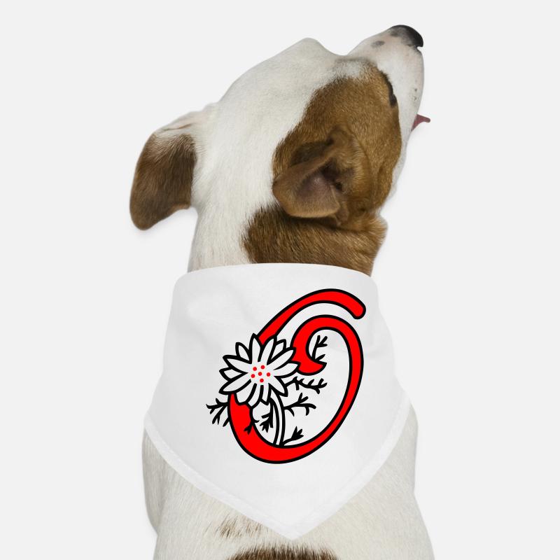 Lettre O Initiale Bandana pour chien