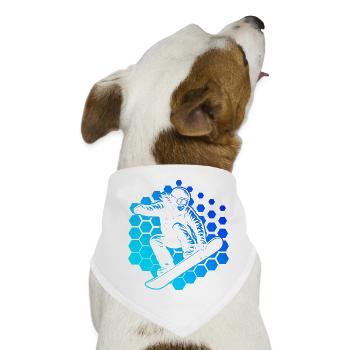 Snowboard Stil für jeden Anlass - Hunde-Bandana - Weiß - Vorne