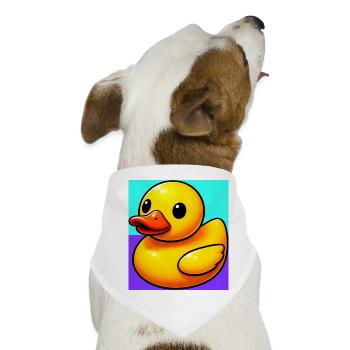 Ente Ente Ente Ente Ente - Hunde-Bandana - Weiß - Vorne
