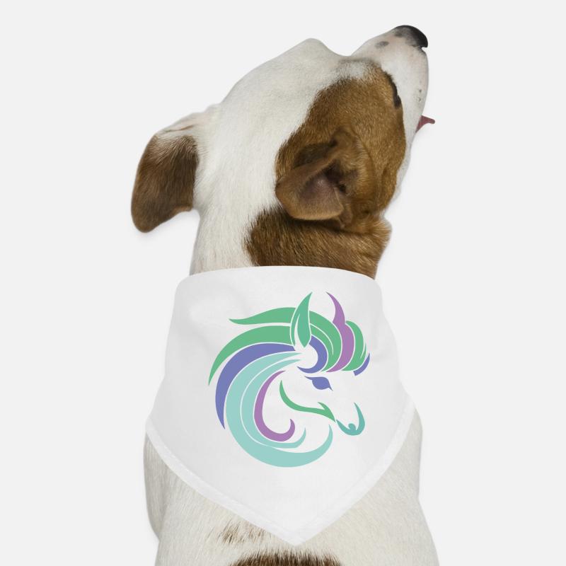 Pastel Dragon Silhouette Dog Bandana