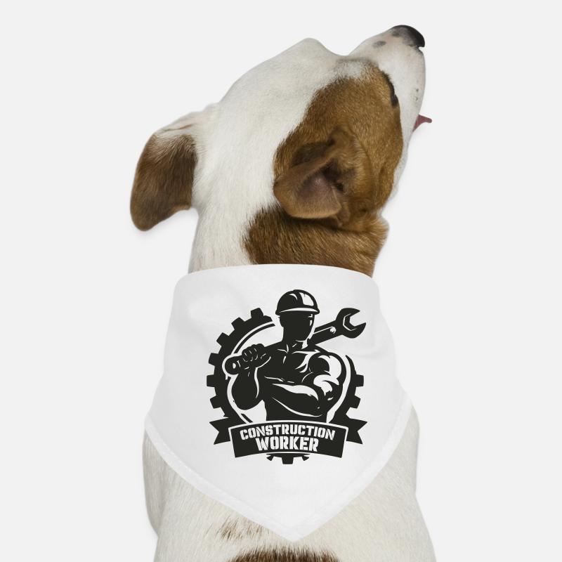 Motif de centrale électrique ouvrier du bâtiment Bandana pour chien