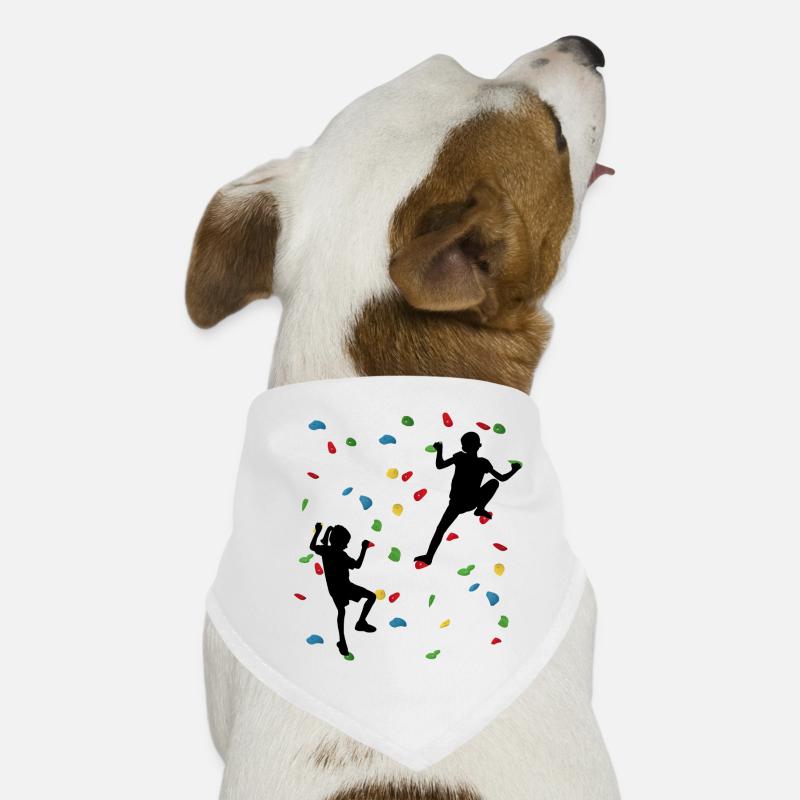 Climbing Wall Kids – Junge Kletterer - Hunde-Bandana - Weiß