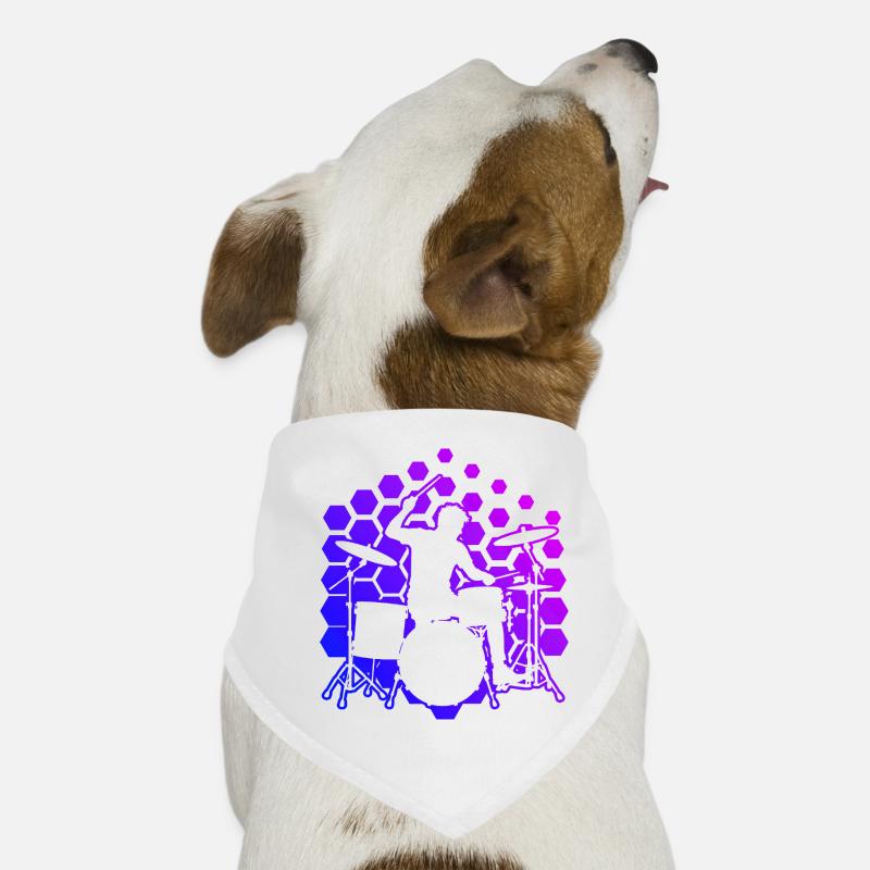 Gift idea for the percussionist with drumming Dog Bandana