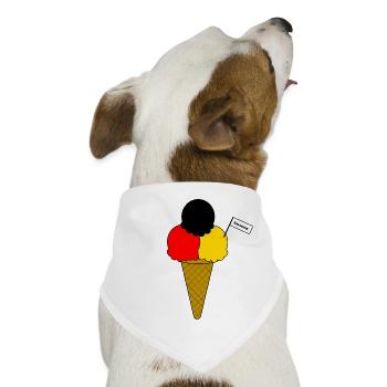 Deutschland Germany Flag Eiscreme - Hunde-Bandana - Weiß - Vorne