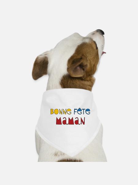 Happy Mother's Day - Mother's Day - Dog Bandana - white - Front