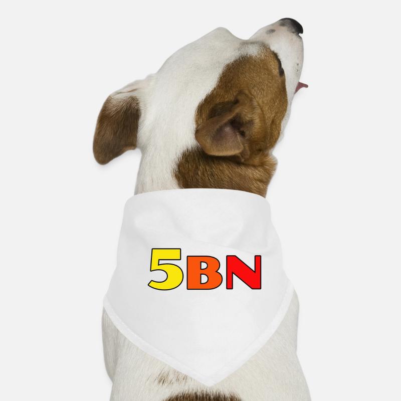 5BN Farbexplosion Blockbuchstaben - Hunde-Bandana - Weiß