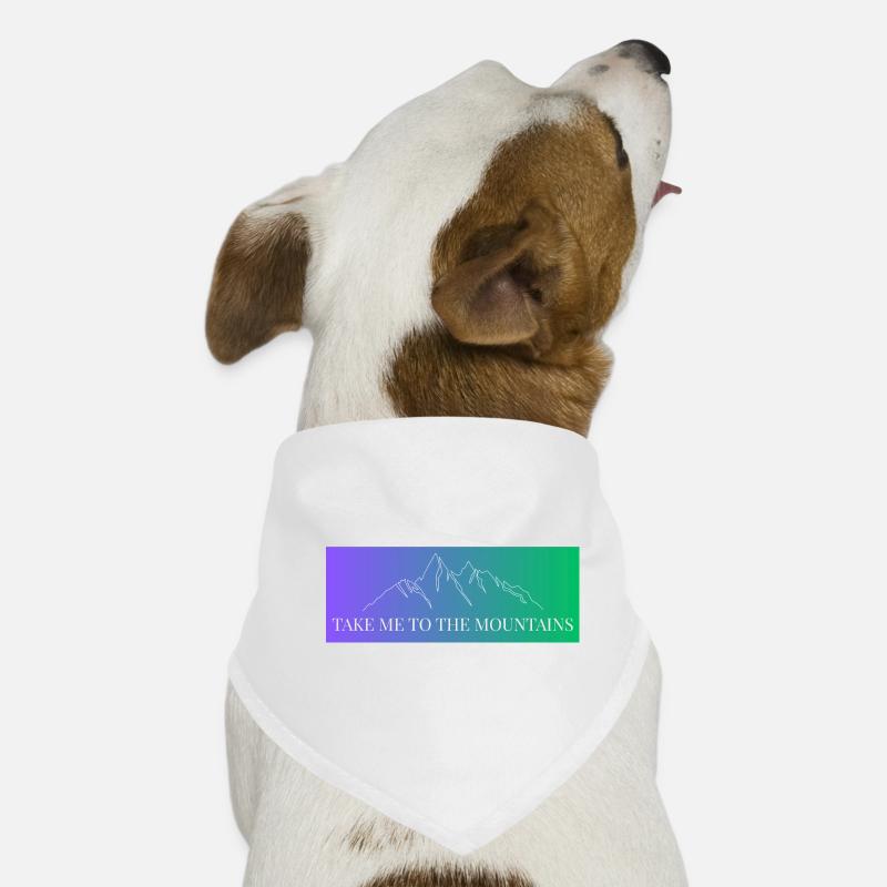 Berg Kette im Gradient - Take me to the Mountains Hunde-Bandana