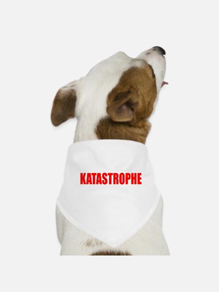 Katastrophe - Hunde-Bandana - Weiß
