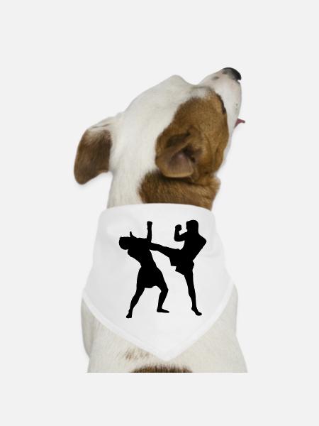 thaiboxing_2 - Dog Bandana - white - Front