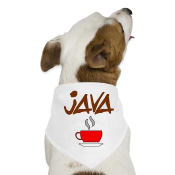 java kaffee - Hunde-Bandana - Weiß - Vorne
