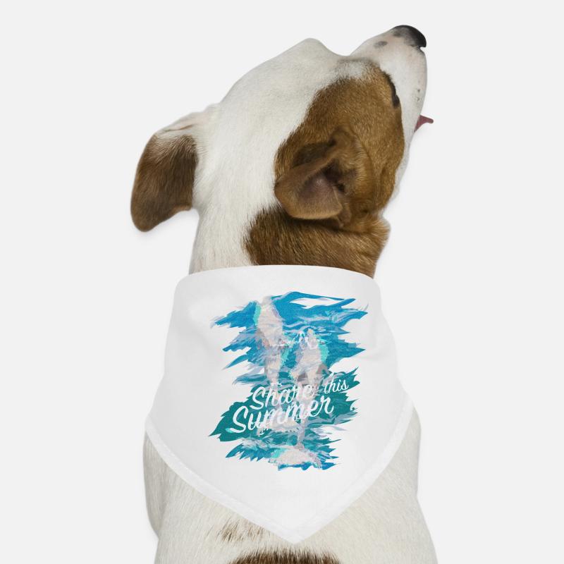 Dauphins - Bandana pour chien - blanc