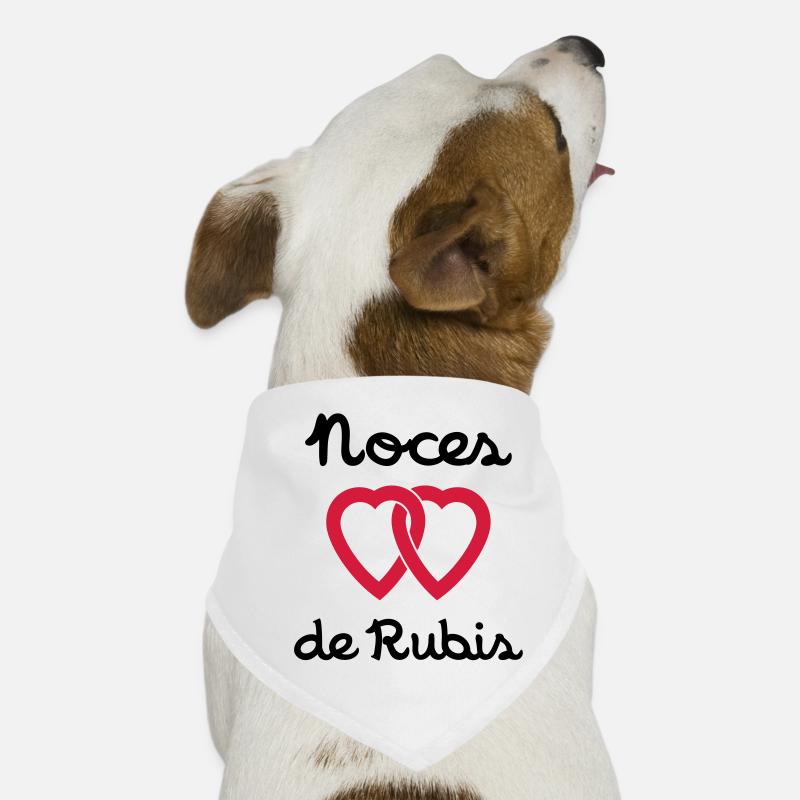 Noces de Rubis Bandana pour chien