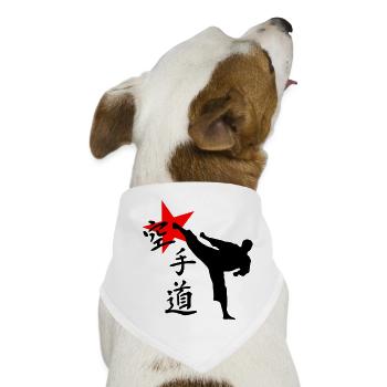 Karate Kick Yokogeri - Hunde-Bandana - Weiß - Vorne