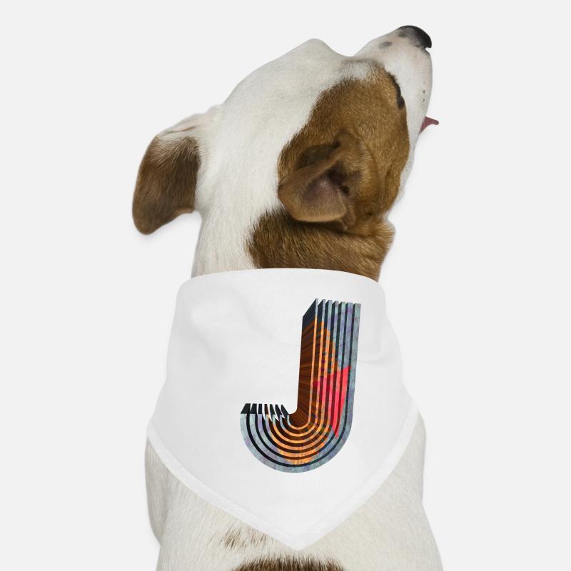 J - Dog Bandana - white