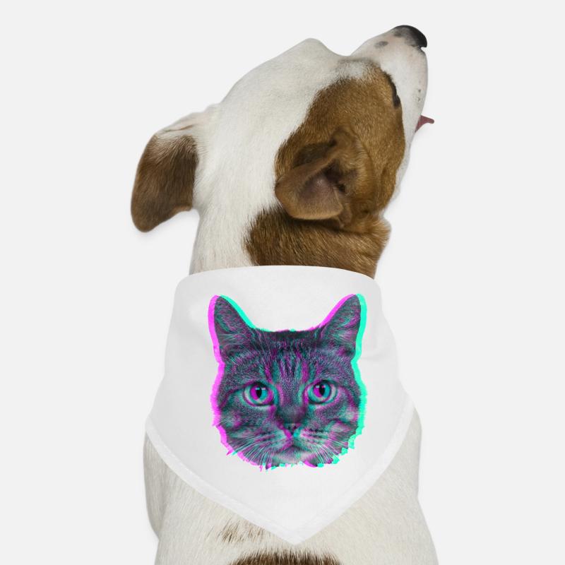 Tête de chat - Rétro Bandana pour chien