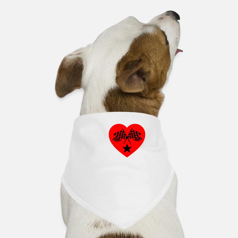 Auto - Hunde-Bandana - Weiß