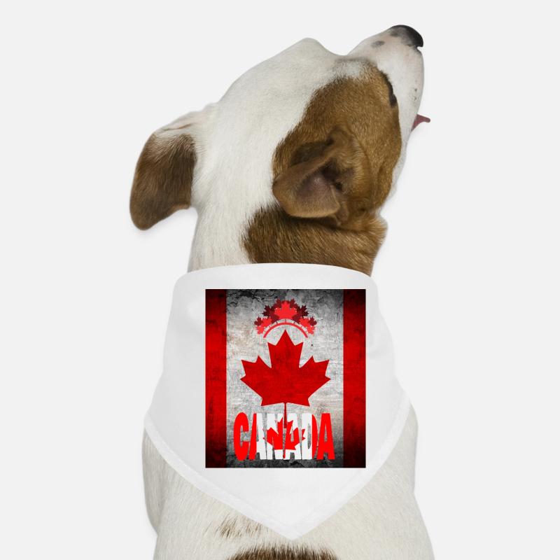 Canada, feuille d’érable. Bandana pour chien